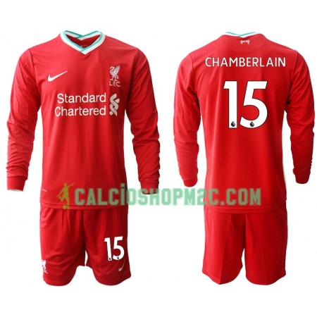 Liverpool Alex Oxlade-Chamberlain 15 Bambino Maglia Prima 2020/2021 Manica Lunga (+ Pantaloncini)